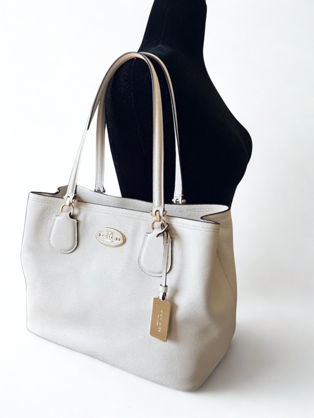 COACH Off White Pebbled Leather Margot Carryall Tote- Excellent Pre-❤️ Condition